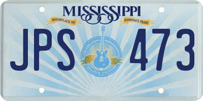 MS license plate JPS473