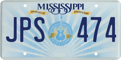 MS license plate JPS474