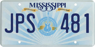MS license plate JPS481