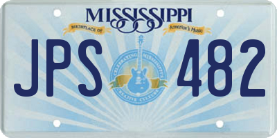MS license plate JPS482