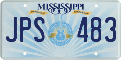 MS license plate JPS483