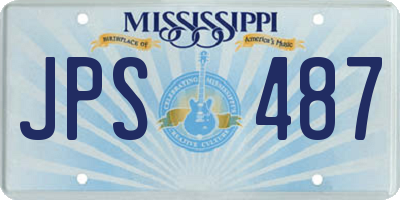MS license plate JPS487