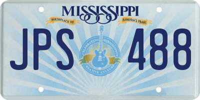 MS license plate JPS488