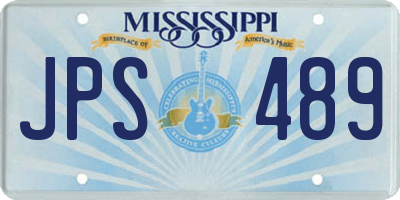 MS license plate JPS489