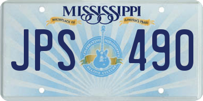 MS license plate JPS490
