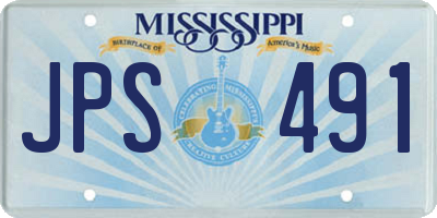 MS license plate JPS491