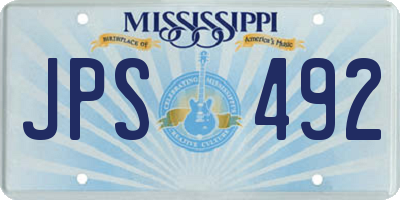 MS license plate JPS492