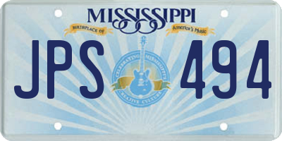 MS license plate JPS494