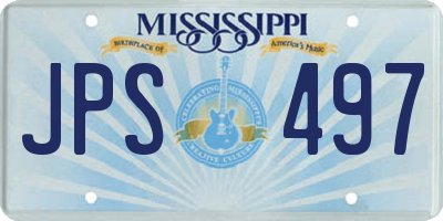 MS license plate JPS497