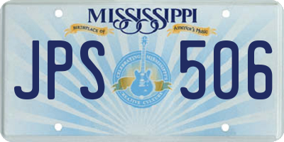 MS license plate JPS506