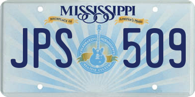 MS license plate JPS509