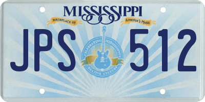 MS license plate JPS512