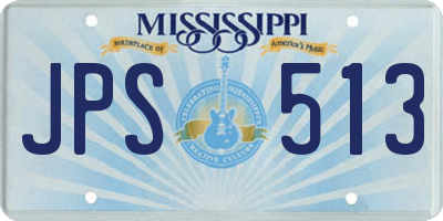 MS license plate JPS513
