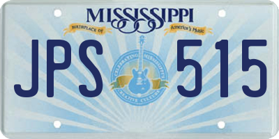 MS license plate JPS515