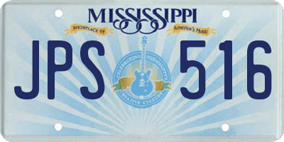 MS license plate JPS516