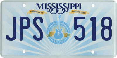 MS license plate JPS518