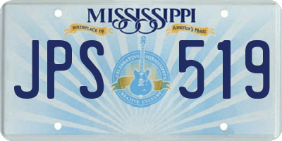 MS license plate JPS519