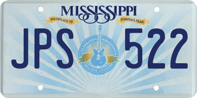 MS license plate JPS522