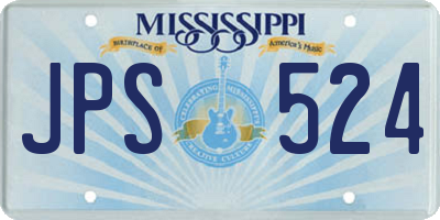 MS license plate JPS524