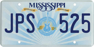 MS license plate JPS525