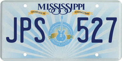 MS license plate JPS527