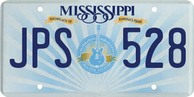 MS license plate JPS528