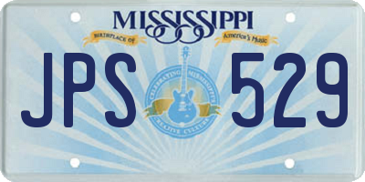 MS license plate JPS529
