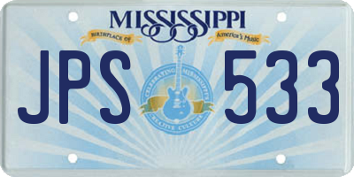 MS license plate JPS533