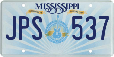 MS license plate JPS537