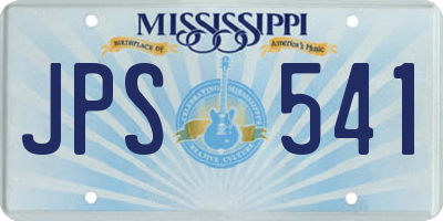 MS license plate JPS541