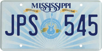 MS license plate JPS545