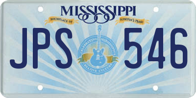 MS license plate JPS546