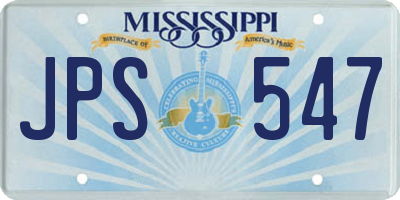 MS license plate JPS547