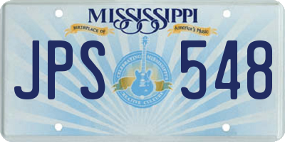 MS license plate JPS548