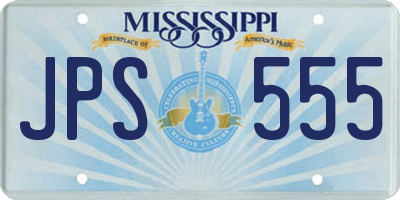 MS license plate JPS555
