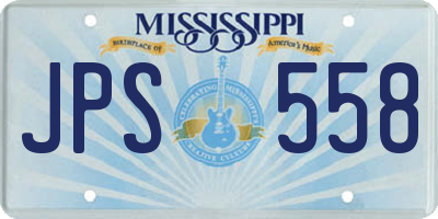 MS license plate JPS558
