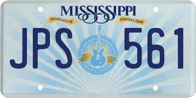 MS license plate JPS561