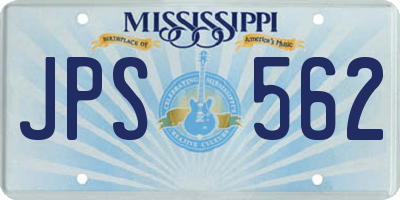 MS license plate JPS562