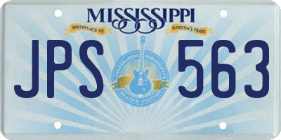 MS license plate JPS563