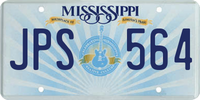 MS license plate JPS564