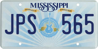 MS license plate JPS565