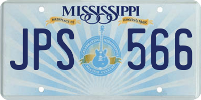 MS license plate JPS566