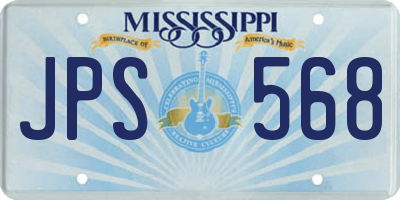 MS license plate JPS568