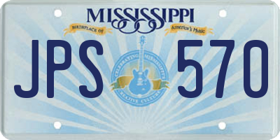MS license plate JPS570