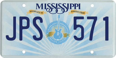 MS license plate JPS571