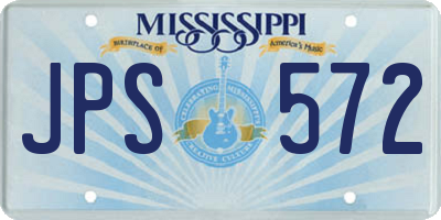 MS license plate JPS572