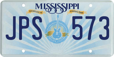 MS license plate JPS573