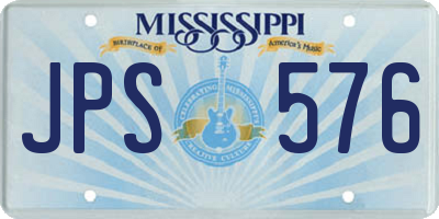 MS license plate JPS576