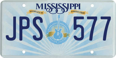 MS license plate JPS577