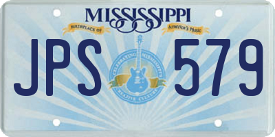 MS license plate JPS579